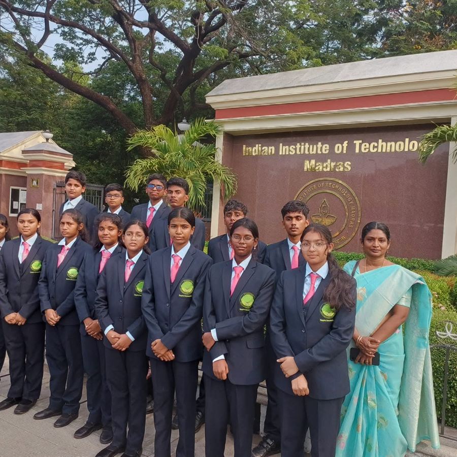 Hayagrivas students at the gate of IIT Madras